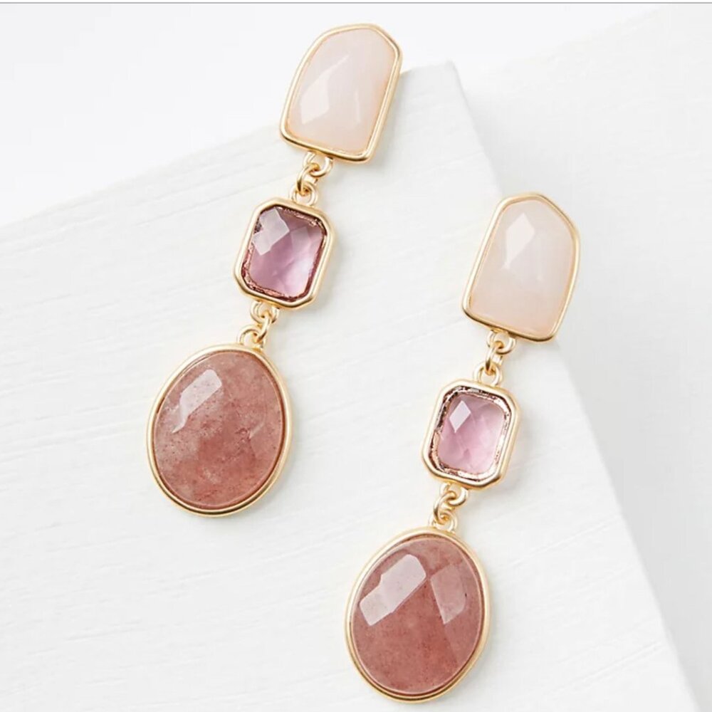 NWT from LOFT Layered Linear Drop Earrings - GORGEOUS